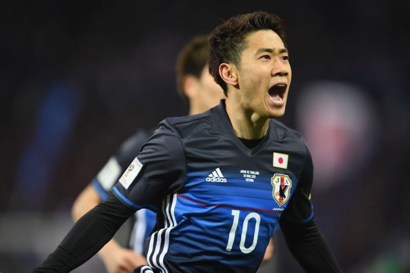 Shinji Kagawa in action for Japan