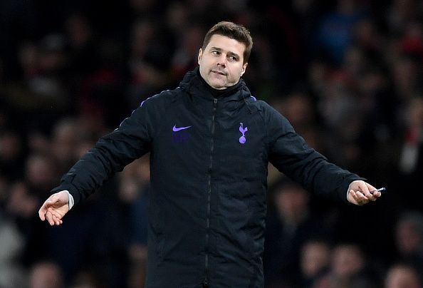 Mauricio Pochettino reacts during a match