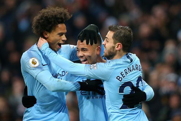 Sane (L) had another influential game