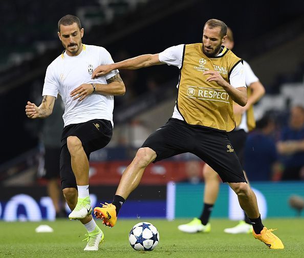 The spine of Juventus defence: Leonardo Bonucci and Giorgio Chiellini