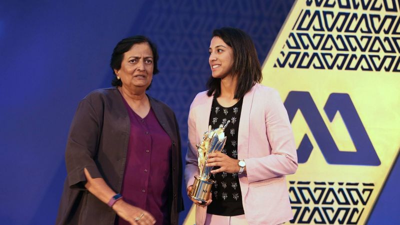 Smriti Mandhana was named the BCCI's Best International Women's Cricketer for the year 2017-18