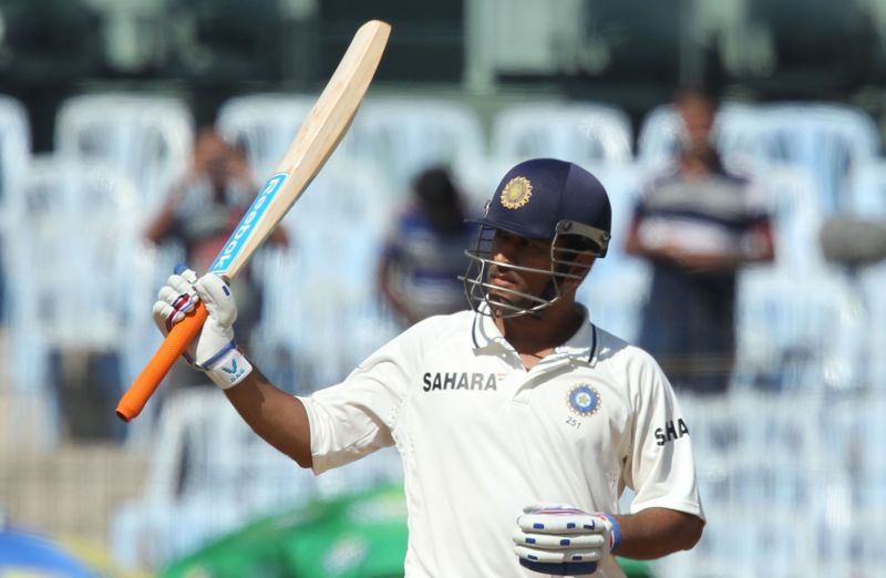 Dhoni recorded his highest Test score against Australia in 2013