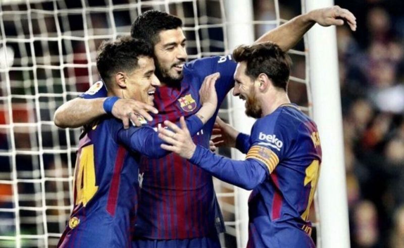 Coutinho, Suarez, and Messi