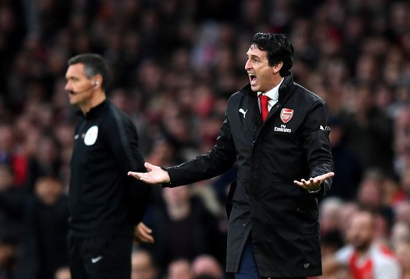 A very animated Unai Emery