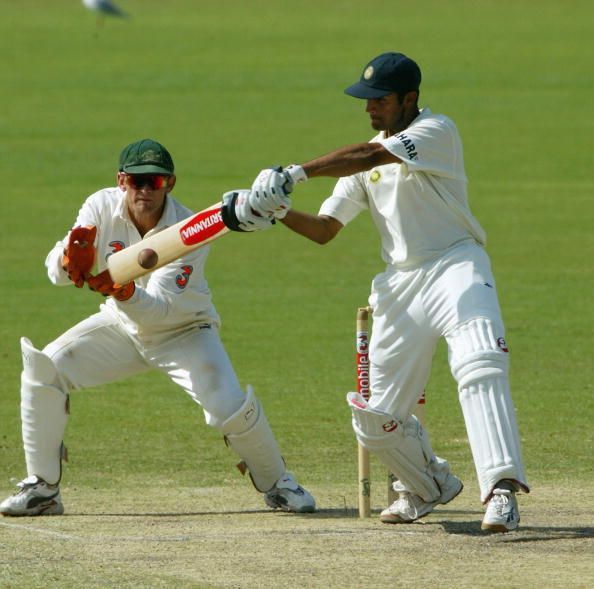 Rahul Dravid hitting the winning runs