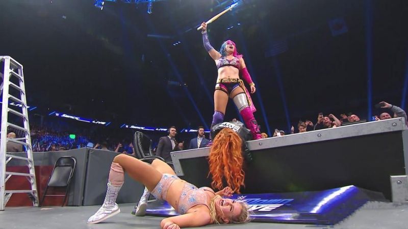 Asuka took down the two women she will compete against at TLC
