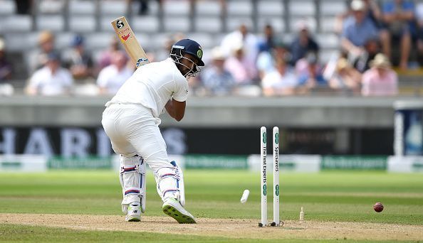 KL Rahul gets out to an incoming delivery for the umpteenth time: England v India: Specsavers 1st Test - Day Two