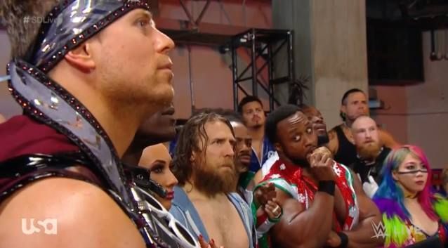 Big E cracked viewers up at home when people noticed his antics during the start of the show