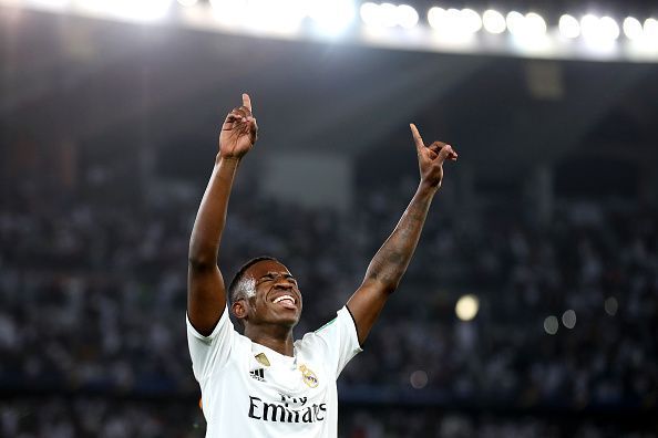 Vinicius in action for Real Madrid at the FIFA Club World Cup final