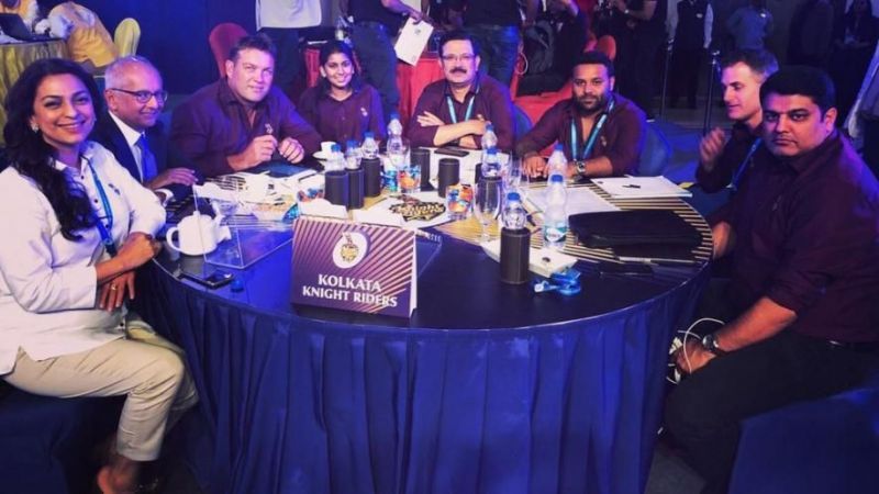 KKR team at the auction table