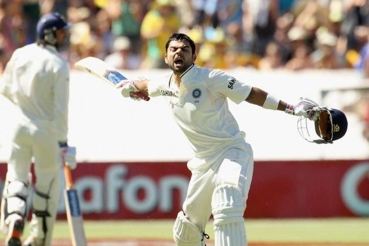 Kohli hit his maiden century in tests