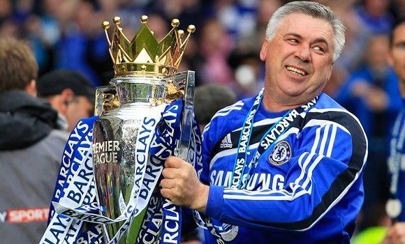 Carlo Ancelotti won Premier League and F.A Cup in his maiden year
