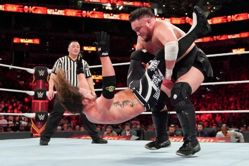 AJ Styles takes on Samoa Joe in an emotionally charged match for the WWE Championship.