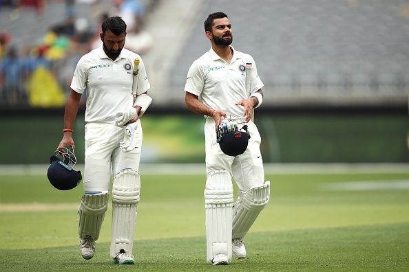 Pujara and Kohli added 170 runs for the 3rd wicket
