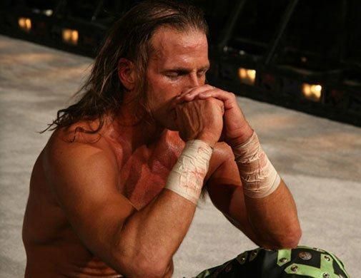 HBK looking dejected!