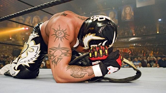 Enter captionRey Mysterio never headlined a Wrestlemania.