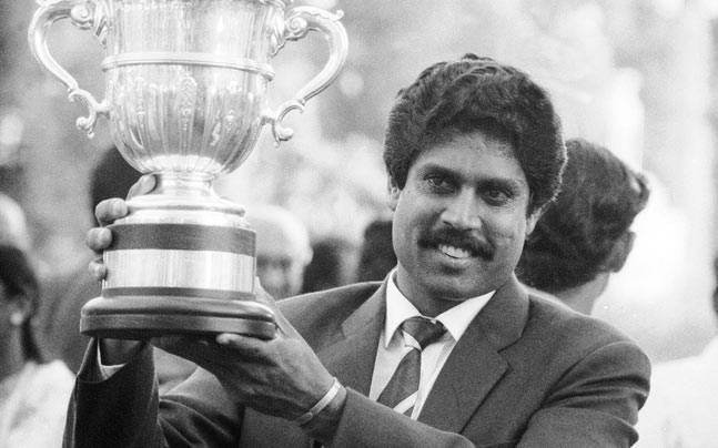 Kapil Dev lifting the World Cup-1983