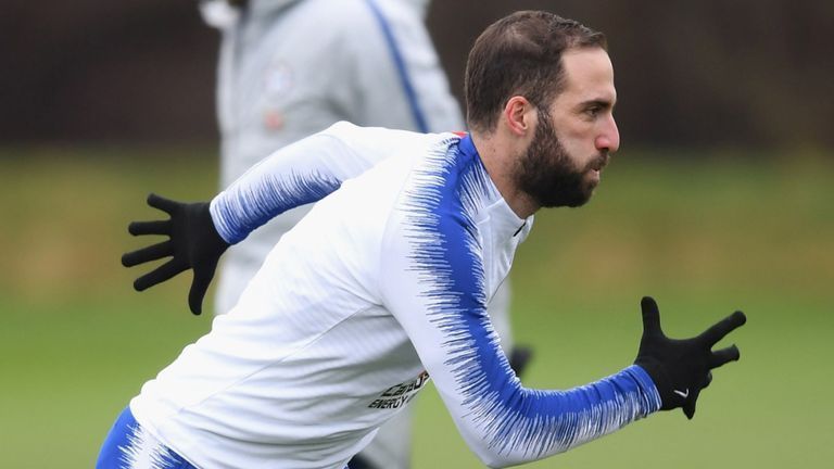 Gonzalo Higuain is set to start for Chelsea