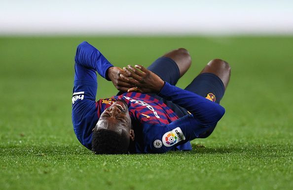 Dembele got injured in the second half