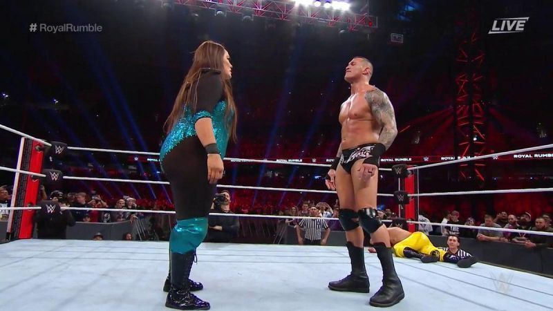 Nia Jax went face to face with Randy Orton and others last night