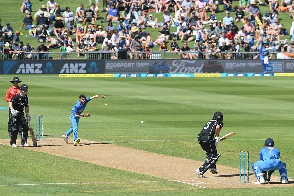 Yuzvendra Chahal on action against the Veteran Kiwi Ross Taylor