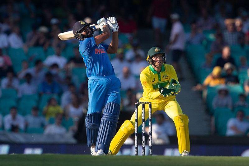 Rohit sharma hits 64 sixers against Australian team