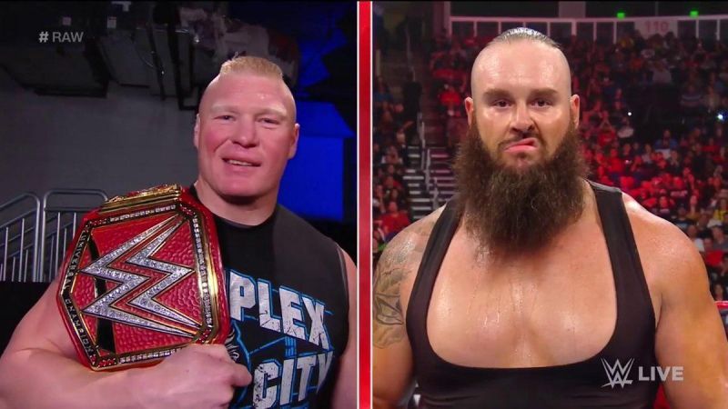 Braun Strowman went face to face with Brock Lesnar on Raw