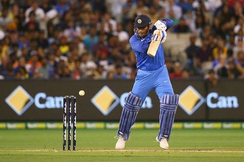 MS Dhoni in the Melbourne ODI against Australia