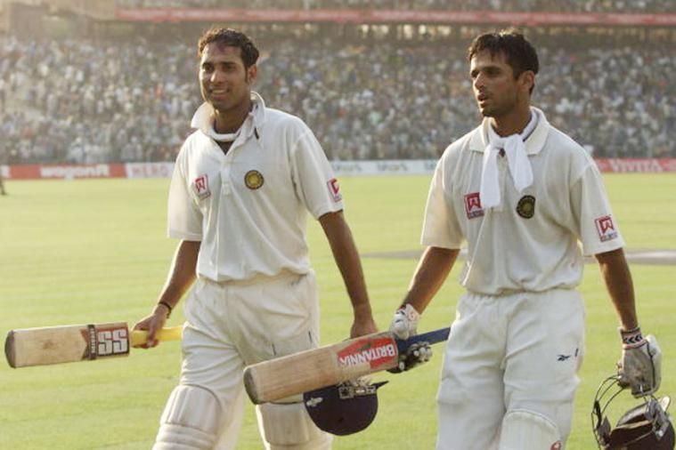 Laxman and Dravid after surviving the entire day of play