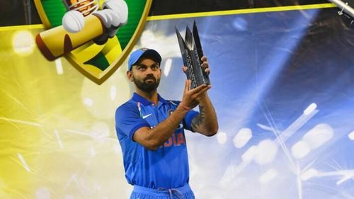 Virat Kohli with the Trophy