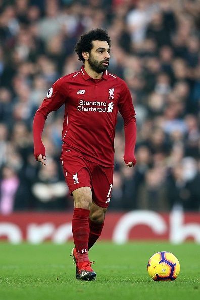 Mo Salah in action for Liverpool FC in the Premier League