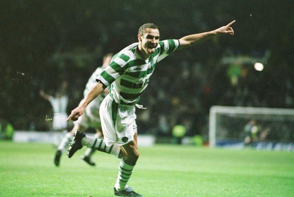 Henrik Larsson playing for Celtic