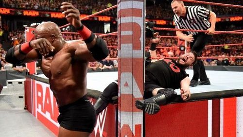 Lashley attacking Owens