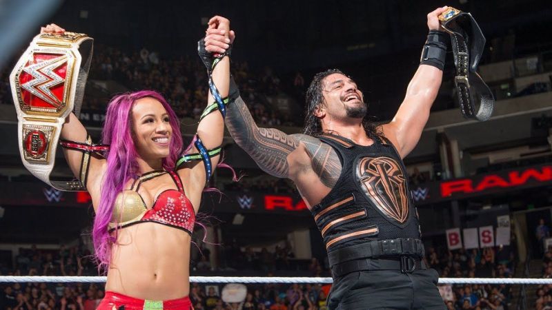 Image result for Roman reigns sasha banks