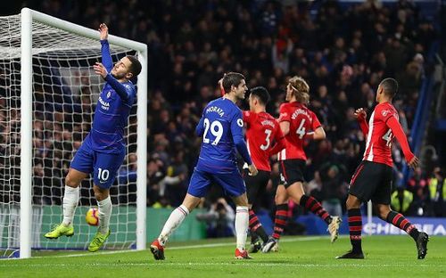 Eden Hazard and co couldn't breach a tricky Southampton backline at the Bridge yesterday