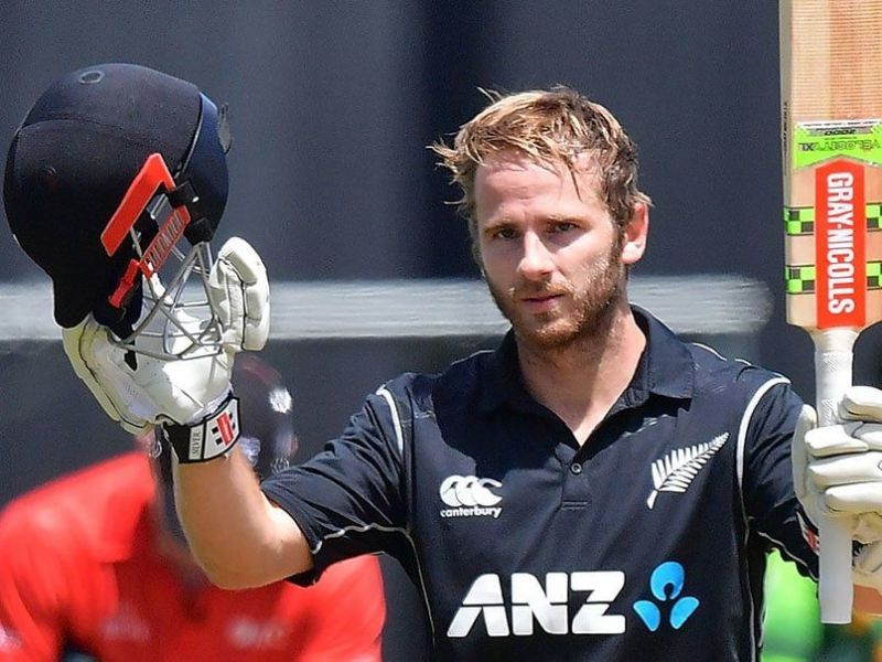 Kane Williamson celebrates his ton against Pakistan at Basin Reserve.