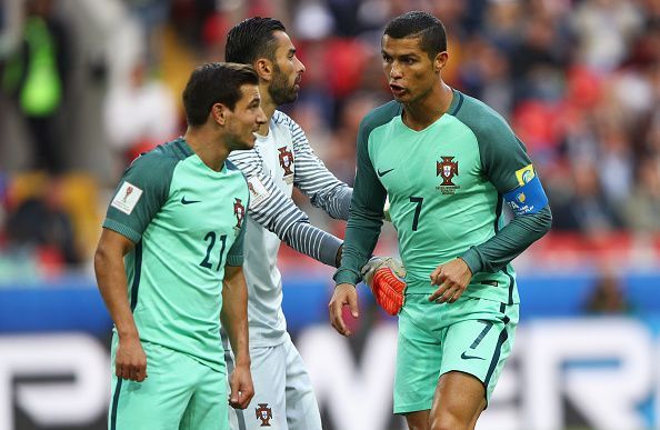 Cedric, Rui Patricio and Cristiano Ronaldo