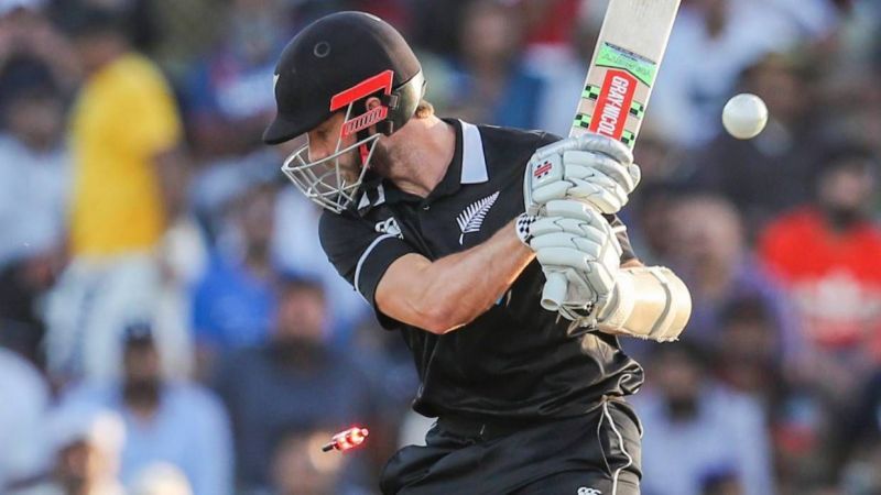 New Zealand skipper Kane Williamson being dismissed by Mohammed Shami.