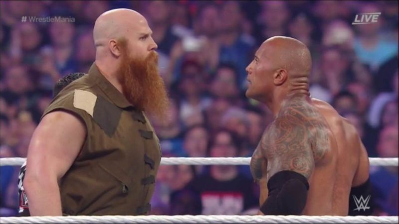 The Rock competed in a six seconds squash match against Erick Rowan at Wrestlemania 32.