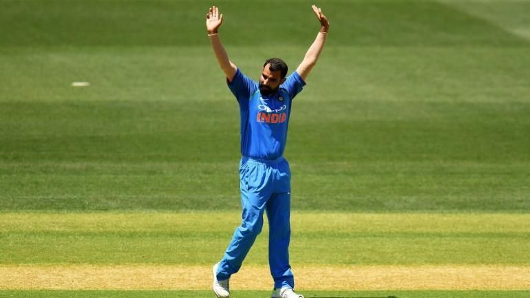 Mohammed Shami becomes the quickest Indian bowler to reach 100 ODI wickets.