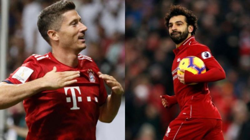 Robert Lewandowski (left) and Mohamed Salah (right)