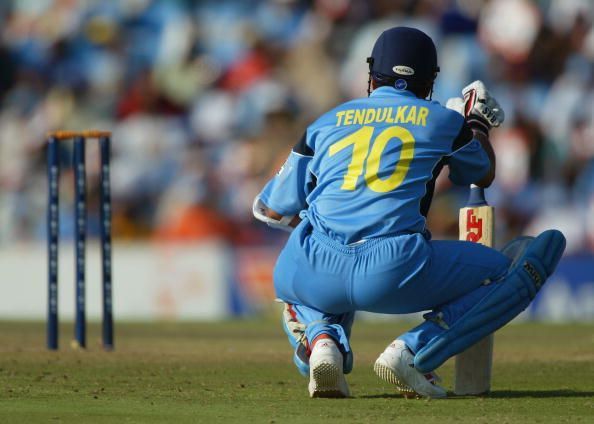 Sachin during the game against Pakistan