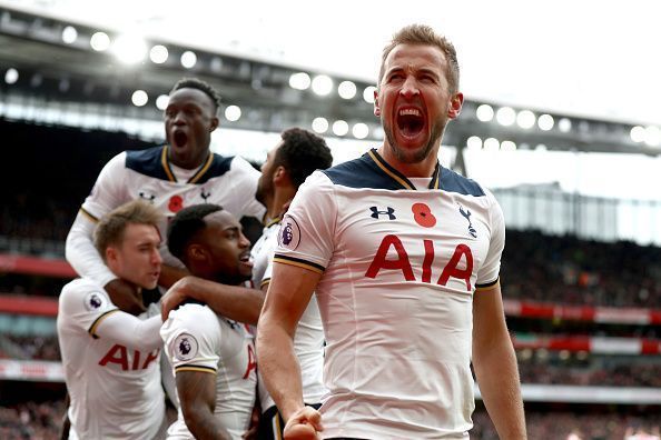 Harry Kane celebrates a goal