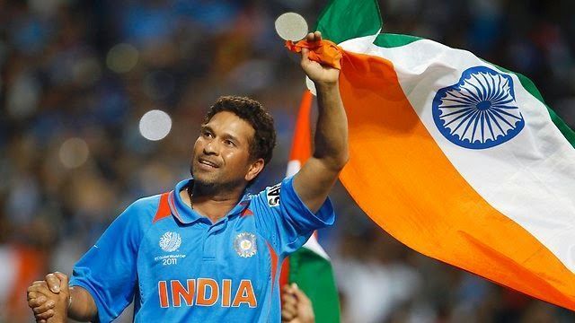 Sachin Tendulkar during his retirement