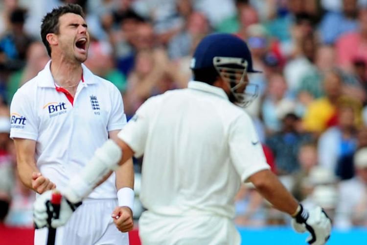 James Anderson and Sachin Tendulkar