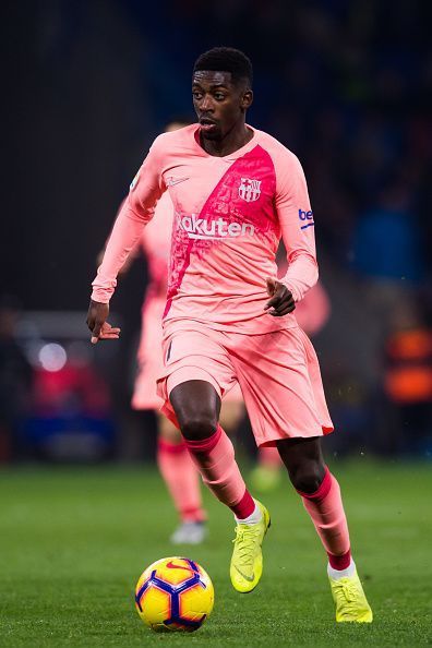 Dembele in action for Barcelona