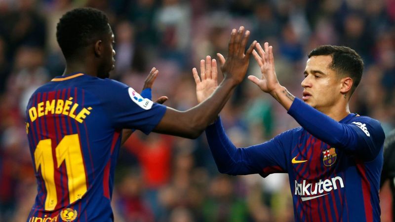 Ousmane Dembele was brought in the summer window of 2017 for â¬105 Million and Philippe Coutinho was brought in the January window for â¬142 Million