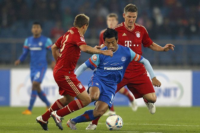 Bayern Munich played India at the JLN Stadium, New Delhi