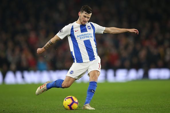 Gross in action during Brighton's 1-1 draw with Arsenal late last month