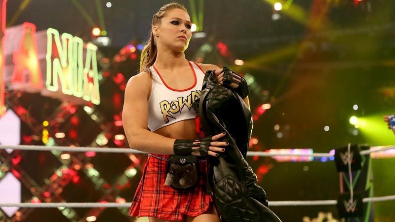 Rousey sports ring gear inspired by WWE Hall of Famer 